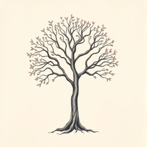 Pastel Color Tree Tattoo