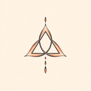 Pastel Color Triquetra Tattoo