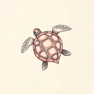 Pastel Color Turtle Tattoo