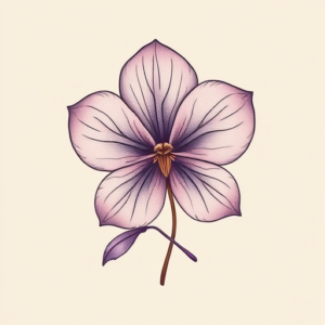 Pastel Color Violet Tattoo