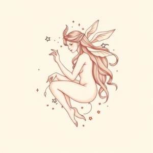 Pastel Color Virgo Tattoo