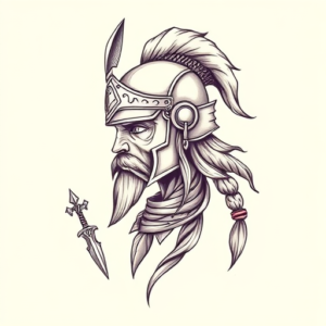 Pastel Color Warrior Tattoo