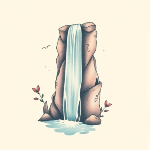 Pastel Color Waterfall Tattoo