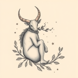 Pastel Color Wendigo Tattoo