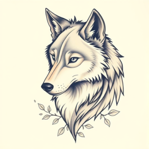 Pastel Color Werewolf Tattoo