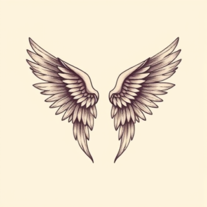 Pastel Color Wings Tattoo