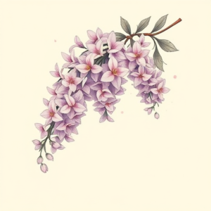 Pastel Color Wisteria Tattoo