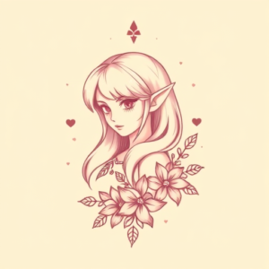 Pastel Color Zelda Tattoo