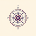 Pastel Compass Tattoo