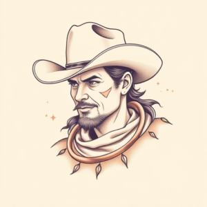 Pastel Cowboy Tattoo