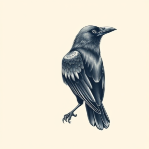Pastel Crow Tattoo
