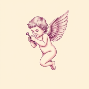 Pastel Cupid Tattoo