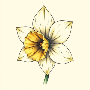 Pastel Daffodil Tattoo