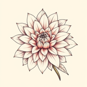 Pastel Dahlia Tattoo