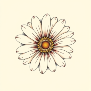 Pastel Daisy Tattoo