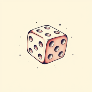 Pastel Dice Tattoo