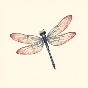 Pastel Dragonfly Tattoo
