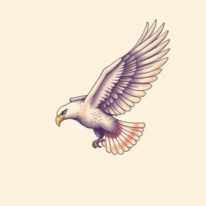 Pastel Eagle Tattoo
