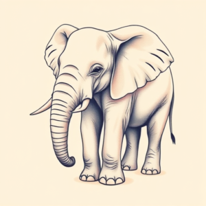 Pastel Elephant Tattoo