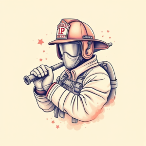 Pastel Firefighter Tattoo