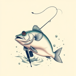 Pastel Fishing Tattoo