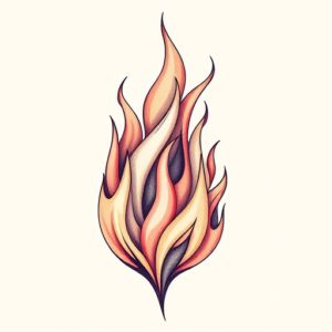Pastel Flame Tattoo