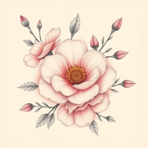 Pastel Floral Tattoo