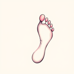 Pastel Footprint Tattoo