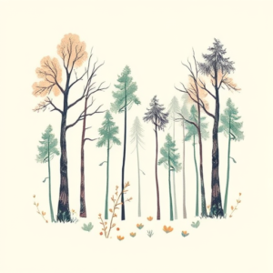 Pastel Forest Tattoo