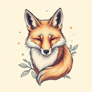Pastel Fox Tattoo