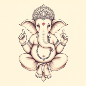 Pastel Ganesha Tattoo