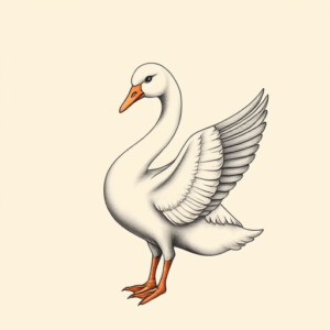 Pastel Goose Tattoo