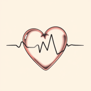 Pastel Heartbeat Tattoo