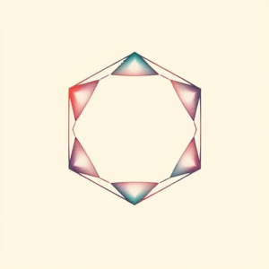 Pastel Hexagon Tattoo