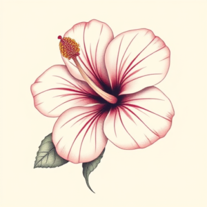 Pastel Hibiscus Tattoo