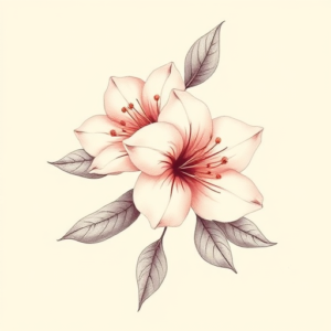 Pastel Honeysuckle Tattoo