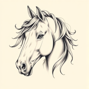 Pastel Horse Tattoo
