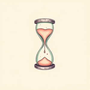 Pastel Hourglass Tattoo