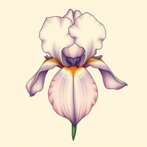 Pastel Iris Tattoo