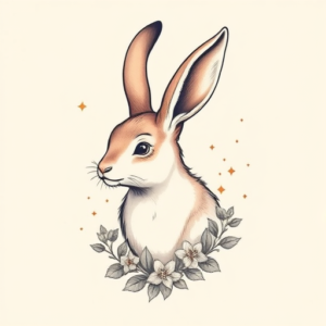 Pastel Jackalope Tattoo