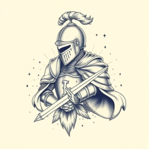 Pastel Knight Tattoo