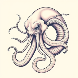 Pastel Kraken Tattoo