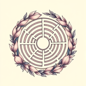 Pastel Labyrinth Tattoo