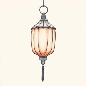Pastel Lantern Tattoo