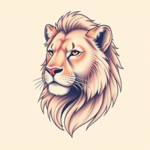 Pastel Leo Tattoo
