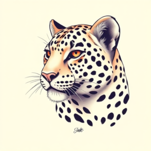 Pastel Leopard Tattoo