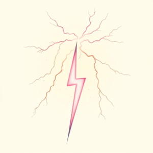 Pastel Lightning Tattoo