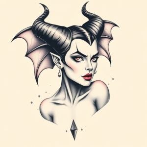 Pastel Maleficent Tattoo