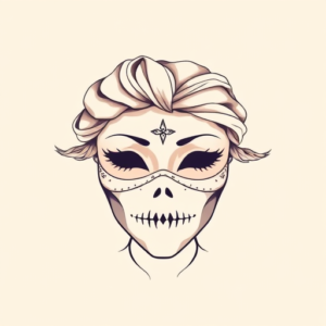 Pastel Mask Tattoo