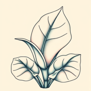 Pastel Monstera Tattoo